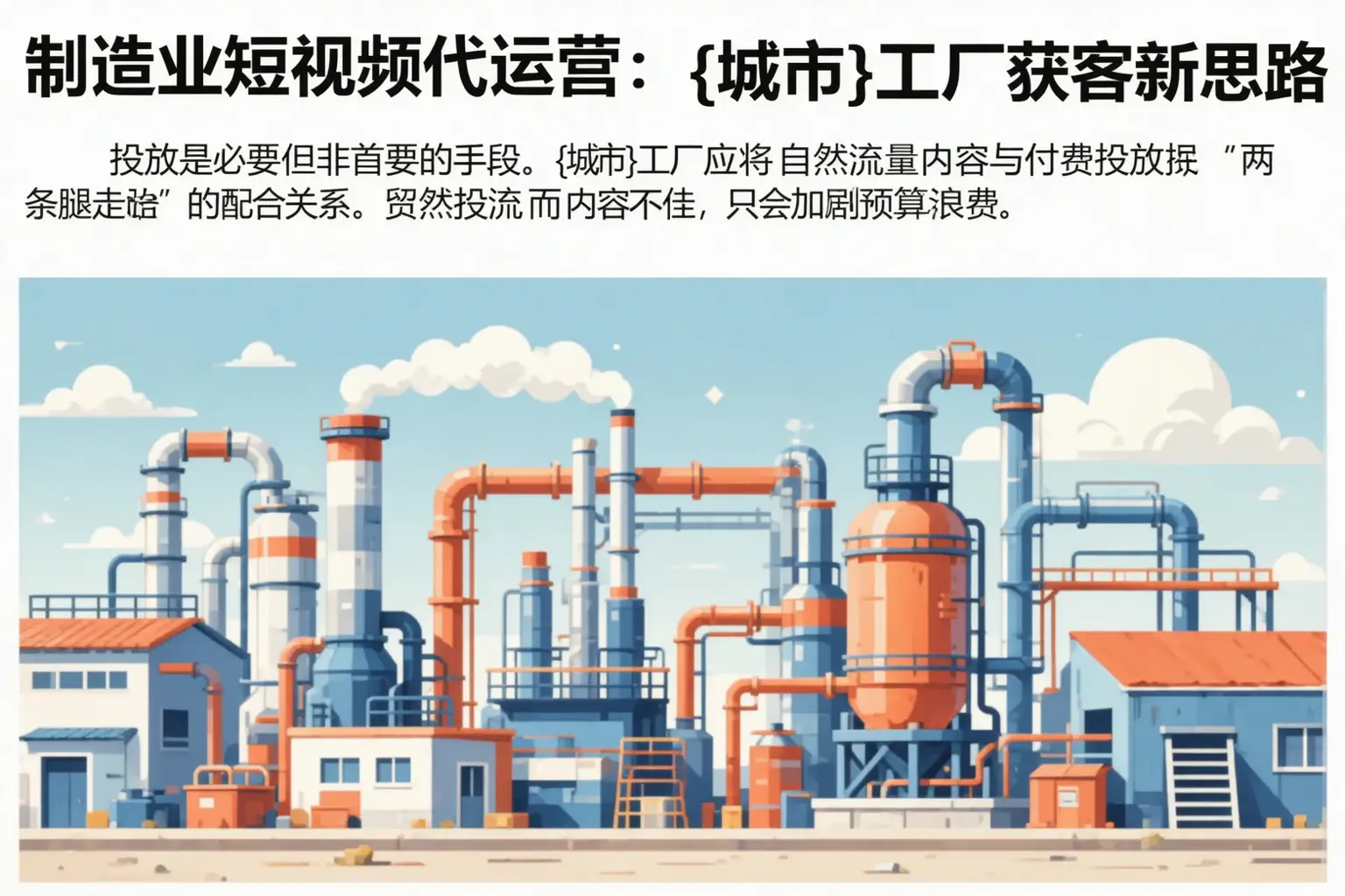 制造业短视频代运营:江汉工厂获客新思路